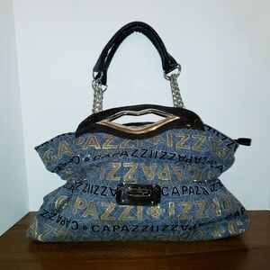 Signature Logo Black and Gray Shoulder Bag